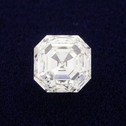 0.83 carat Asscher Cut loose diamond graded H color, VVS2 clarity