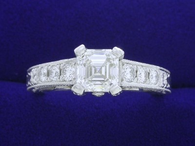 Special Offer: Asscher Cut 1.02 carat I VS1 Diamond in Richard Landi Designer Mounting