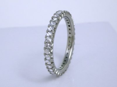 Customer Bez Ambar designer diamond and 18-karat white-gold eternity band with 36 square-set Blaze Cut diamonds