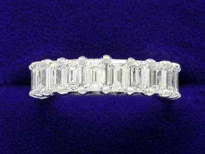 tiffany emerald cut eternity band