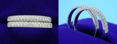 Diamond Wedding Band: 0.44 tcw Round French Split Set Pave