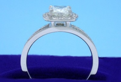  1.26-carat Cushion cut diamond graded J color, VS2 clarity