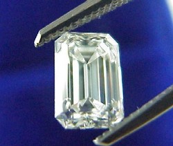 1.25 carat Emerald Cut loose diamond graded E color, VS1 clarity with 1.49 ratio