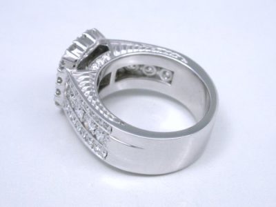 Emerald Cut Diamond Ring: 1.20 carat with 1.35 ratio and 1.42 tcw Round Diamonds