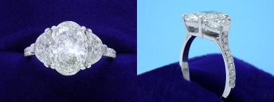 Oval Cut Diamond Rings