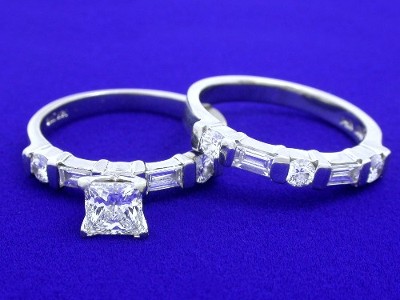 Special Offer: Princess Cut 0.60 carat H VS1 Diamond Ring Set