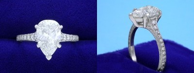 Pear Cut Diamond Rings