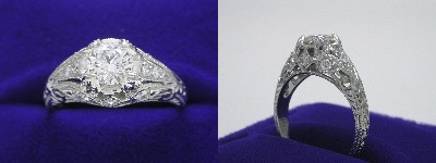 Round Diamond Ring: 0.57 carat in Richard Landi mounting