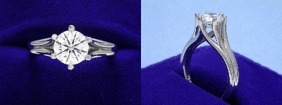 Round Diamond Ring: 1.00 carat in 6-prong Prestige mounting