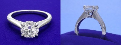 Round Diamond Ring: 1.33 carat in Ritani Designer mounting