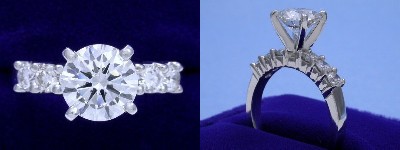 Round Diamond Ring: 1.56 carat in 0.60 tcw Leo Ingwer Mounting