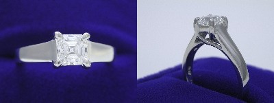 Asscher Ring 0.65 Trellis