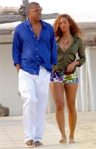 Beyonce and Jay-Z beach