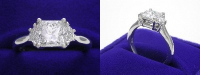 Princess Ring 1.23 ct 0.37 tcw HM