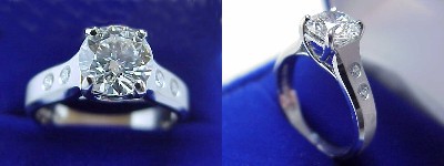 Round Diamond Ring: 1.25 carat in Jeff Cooper designer mounting