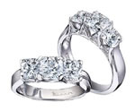Elara three stone diamond rings