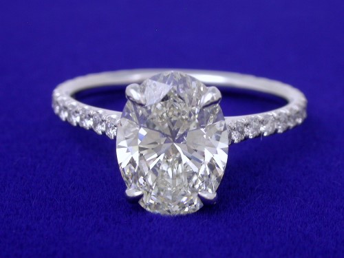 Special Offer: Oval cut 2.01 carat I SI2 with 0.46 tcw Pave Ring ...