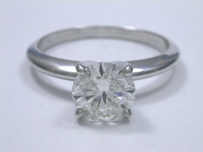 Round Diamond Ring: 1.50 carat I SI1 in 4-prong Solitaire Style ...